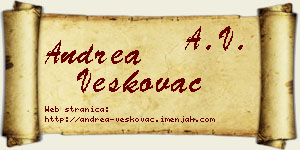Andrea Veškovac vizit kartica